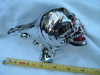 00063 Skull Hood Ornament Chrome Metal Hot Rod Chevy