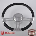 121010-k2 Flashpower Billet Satin Steering Wheel Black Wrap Street 840529118530