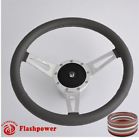 121176-eh0 Flashpower Classic Steering Wheel Gray Restoration Austin Healey 840529109262