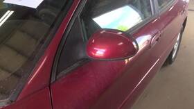 128-00670bl Driver Side View Mirror Power Fixed With Puddle Lamp Fits 02-07 Taurus 282292