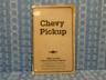 15596010a Chevrolet Pickup Truck Original Owners Manual