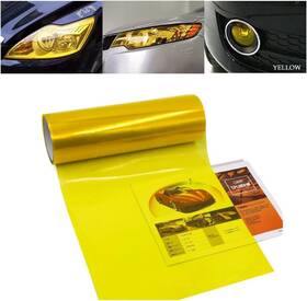 1797 724873367274 Car Light Tint Film Headlight Fog Taillight Yellow 1pc