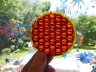 1906373 Libbey Cataphote Vintage Original Eec Red Glass Reflector Rows Ships