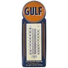 345253 Gulf Thermometer Advertising Signs Motor Oil Gas Pump Petroleum Man