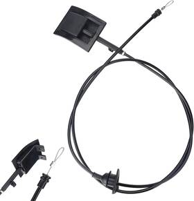 20044fd03 3mirrors Hood Latch Release Cable And Handle Compatible With 1987-1997 Black