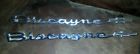 4436707 436707 Gm Chevy Biscayne Script Emblems Quarter Panel Fender