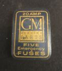 603156 Vintage Gm Genuine Parts Accessories Five Emergency Fuses Tin Complete