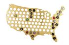 638302727235 Summit Gifts Genuine Hotrod Hardware Beer Cap Map
