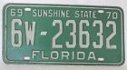 6w-23632 Florida License Plate Palm Beach Ford Chevy Muscle Car Rod
