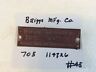 114726 705 Briggs Ford Body Number Tag