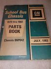 81tm-sb-f Chevrolet Gm School Bus Chassis Service Parts Book Catalog