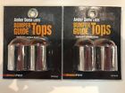 86071 2 Oz United Pacific Bumper Guide Tops Amber Dome Lens Reflective Set