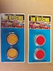 928c Hollywood Accessories Vintage Auto Side Reflectors Amber Red Set