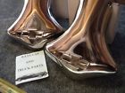 98437 Bow Tie Logo New Pair Stainless Steel Exhaust Bowtie Tips