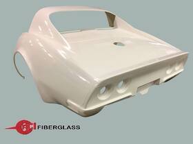 Lkf010 Aci Fiberglass 1970-1973 C3 Corvette Stock Coupe Rear Clip New Made In Usa