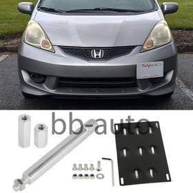 Thlp-fit08 Aftermarket Products Front Bumper Tow Hook License Plate Mounting Bracket Holder For 09-14 Honda Fit