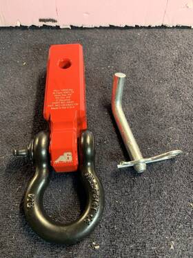 Sb2d-a-red Agency 6 Inc Recovery Shackle Block Assembly 2 Inch Red - Hitch Receiver