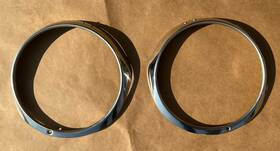 10503650410 Alfa Romeo / Fiat Eigenmarke Vintage Pair Of Headlight Bezels 105 115 66-93 Nice Look