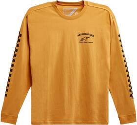 12137184059m Alpinestars Sunday Long-sleeve T-shirt - Gold Medium 100% Jersey Cotton
