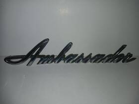 3590719 Amc 1965-1971 Ambassador Script Chrome Metal Car Emblem