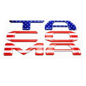 Amp-85131-001 Amp 3d Resin Tailgate Inserts Letters Fits 2016-2023 Toyota Tacoma Red White Blue