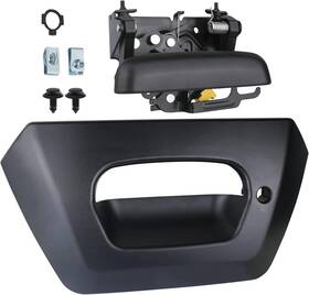 Dh083st Apperfit Tailgate Handle Latch With Bezel Trim Compatible Chevy Black