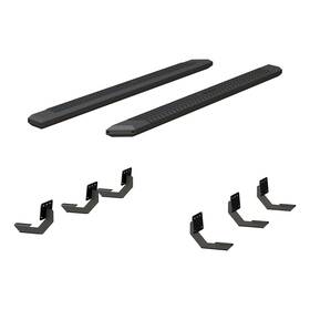 2556049 Aries Advantedge 5.5in X 91 Inch Black Aluminum Running Boards