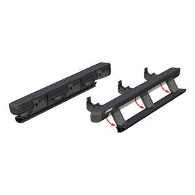 3047913 Aries Actiontrac 83.6 Inch Retractable Running Boards Side Steps Black