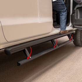 3047923 Aries Actiontrac 83.6 Inch Powered Running Boards Side Steps Black Part#