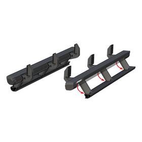 3048324 Aries Actiontrac 87.6 Inch Powered Running Boards Side Steps Black Part#