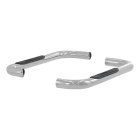 35600-2 Aries 3in Round Stainless Steel Nerf Bars Side Steps For 1987-2006 Jeep Wrangler