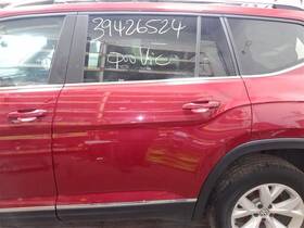 130-10059al Atlas 2018 Left Driver Side Rear Door Assembly Color Red B3z