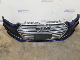 105-10291b Audi 18-19 S5 Oem Front Bumper Cover Blue With Sensors Grilles And Radars
