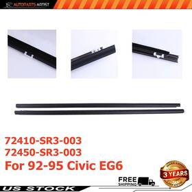 72410-sr3-003 Autoparts-artist For Honda Civic Eg6 Eg5 Eg4 3d 92-95 Window Door Molding Outer Rh And Lh Set New