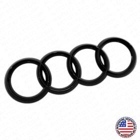 Autotattoo 8e0 853 741 2zz 02-09 Audi Sport Gloss Black Liftgate Trunk Lid Logo Ring Badge Emblem Decorate