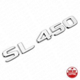 W231 Autotattoo 17-21 For Mercedes Sl 450 Letter Emblem Luggage Trunk Lid Badge Amg Sport Chrome