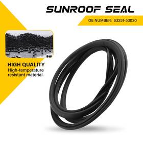 63251-53030 Auxito 1x For Lexus Hs250h 2010-2012 Rubber Weatherstrip Seal Sunroof Glass Black Trim
