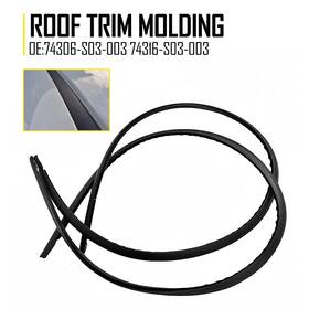 74306-s03-003 Auxito Pair Black Roof Trim Molding Kit Fit For 1996 97-00 Honda Civic Cx Dx 3-door