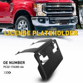 Pzj-f250-23 Auxito New For Ford 2023 F-250 F250 Super Duty Front License Plate Bracket Holder Black