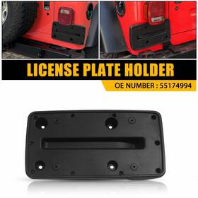 Pzj-tj-97-06 Auxito Fit Jeep 97-06 Wrangler Tj Tail License Plate Frame Holder Mounting Bracket X