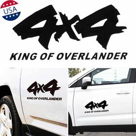 7241bk Awesome Miniatures 1x Black 4x4 King Of Overlander Decal Door Rear Trunk Window Vinyl Car Sticker