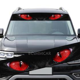 Bcsmmcar 433847261922 Car Window Banner Front Windshield Sticker Sun Visor Vinyl Decal Strip Cats Eye
