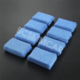 Bcsmmcar 911332870042 8pcs Car Microfiber Foam Sponge Applicator Pads Buffing Polish Wax Cleaner