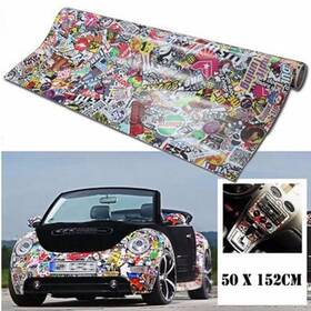 Bcsmmcar 963669172504 60in X 20in Car Body Diy Sticker Panda Cartoon Graffiti Bomb Decal Waterproof