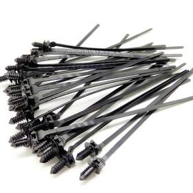 Ct-2604-50p Bcsmmcar Nylon Push Clip Wire Tie Released Zip Straps Fastener Bundle Kit Car Accessories