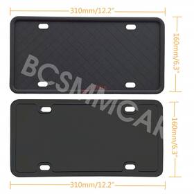 Fg553 Bcsmmcar 2pcs Car License Plate Holder Mounting Bracket Rustproof Black Silicone Rubber