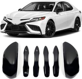 18-22kmr-hsjls-0202 Benxuto Side Door Mirror Cap Cover Trim 4 With Smart Key Holes Glossy Black