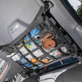 X21.6 Bespeur 768459358874 Car Ceiling Cargo Net With 3 Pockets 31.5 Inch Black