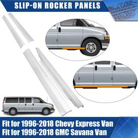Bec208 Besteryus Slip-on Rocker Panel Left And Right Side For 96-18 Chevy Van Gmc Express Savana