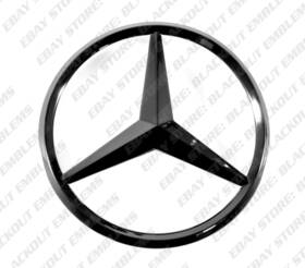 Bew177sb Blackout Emblems Black Trunk Star Emblem Badge For Mercedes-benz A200 A220 A250 A35 A45 Amg W177